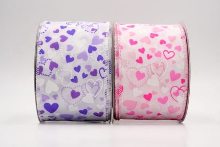 Cinta de Alambre con Patrón de Corazón con Puntos y Sólido_KW0045.KW0046